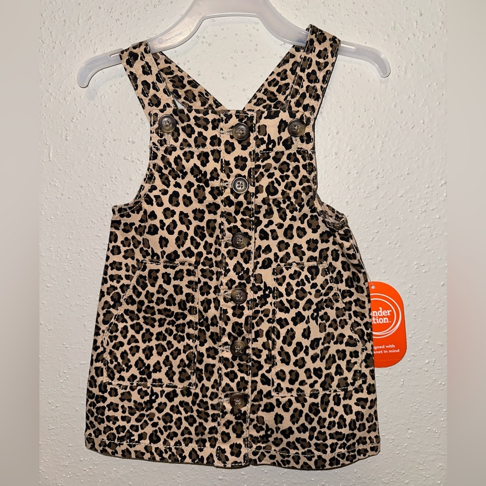 Wonder nation. Tan leopard print jumper dress girls 18 months